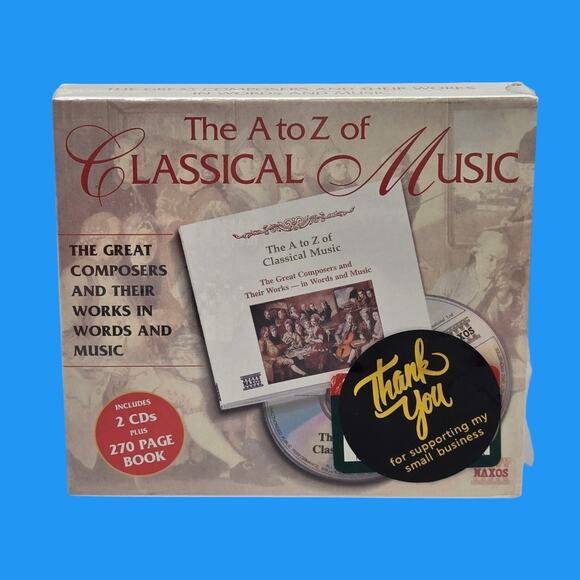 NEW 1995 The A to Z of Classical Music Great Composers 2CDs +270 Pg Booklet READ - Picture 1 of 9